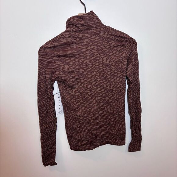ATHLETA Flurry Seamless Turtleneck NEW with tags Size XS Wren Rustic Beige - Picture 9 of 16